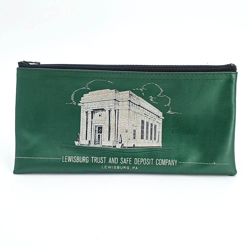 Lewisburg Trust & Safe Deposit Company, PA VTG Money Coin Bank Bag Mid Century